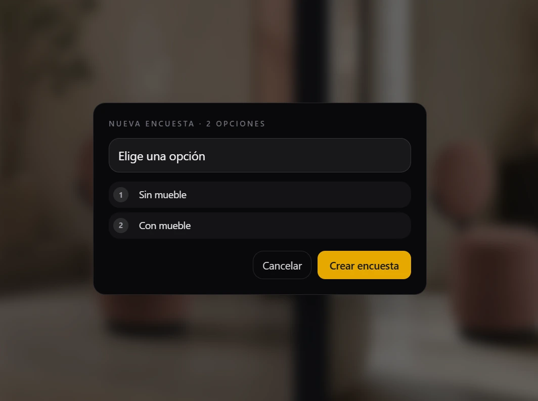 Encuestas en el tablero — paso 2